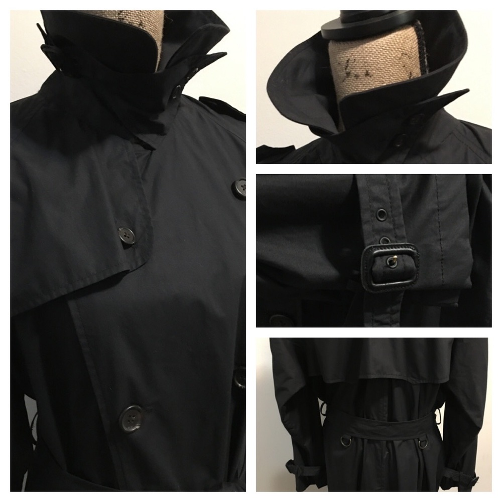 RALPH Ralph Lauren Black Belted Trench Coat NWOT